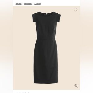 J. Crew Black Midi Sheath Dress